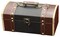 Vintage Inspired Decorative Wooden Treasure Chest and Shoe Box with Handle and Strap Ideal as Keepsake Box, Jewelry Box, Photo Storage Box for Shelves, Dresser or Table Top